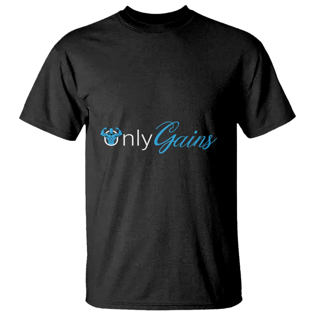 Funny Gymer T Shirt Only Gains Fitness - Wonder Print Shop