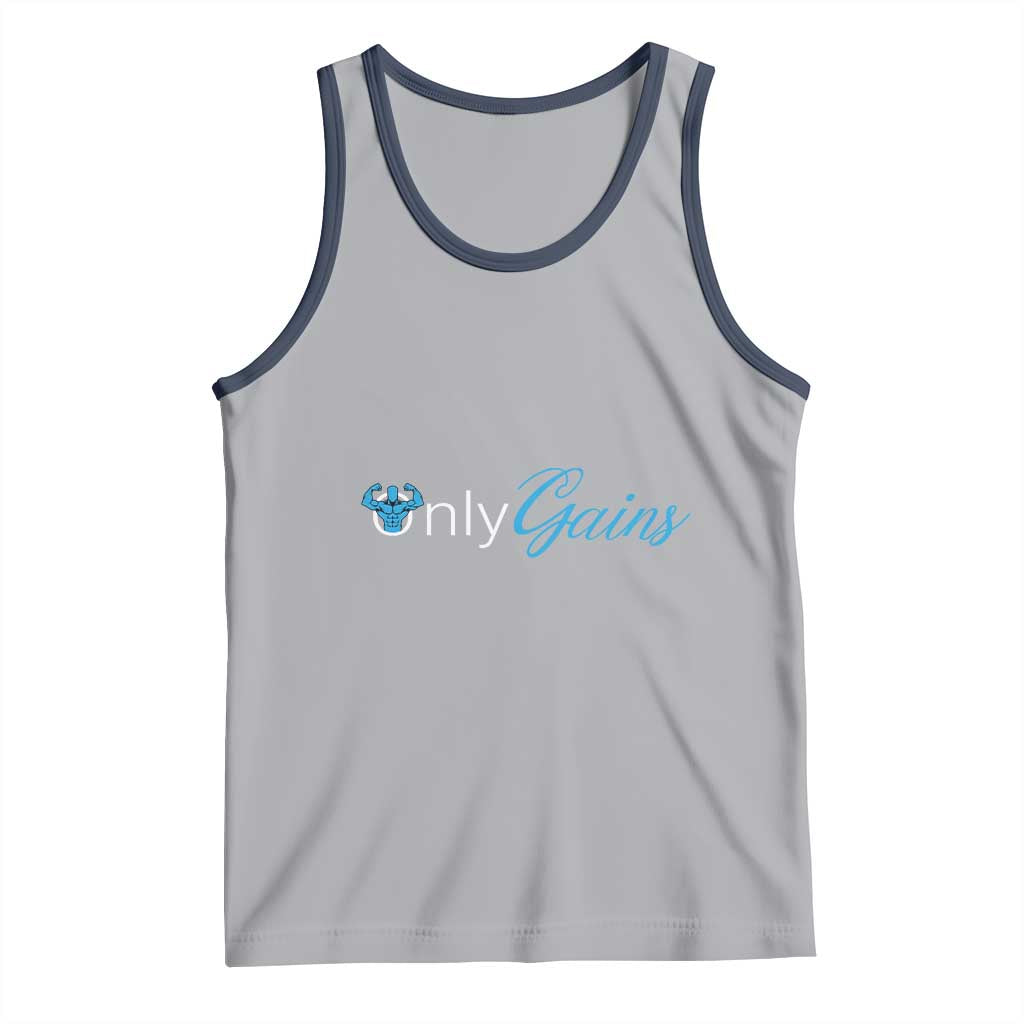 Funny Gymer Tank Top Only Gains Fitness