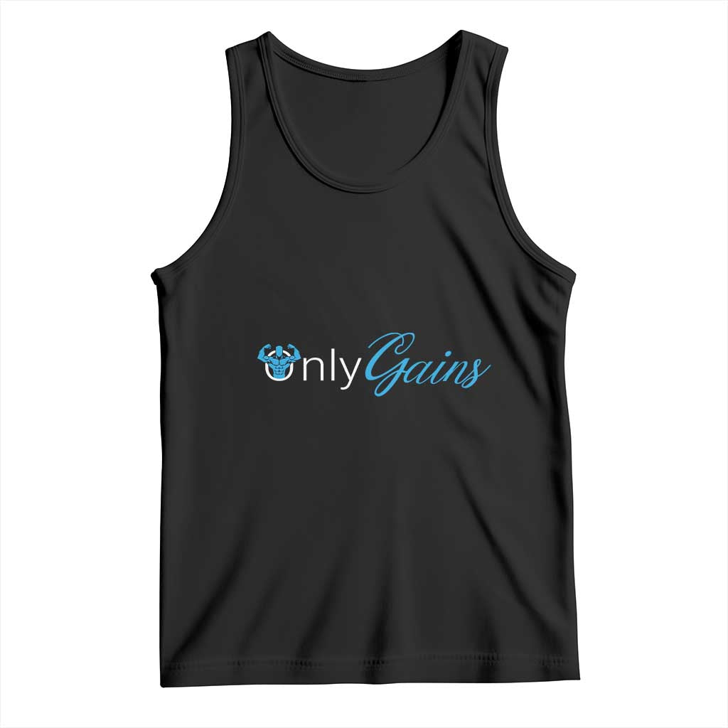 Funny Gymer Tank Top Only Gains Fitness