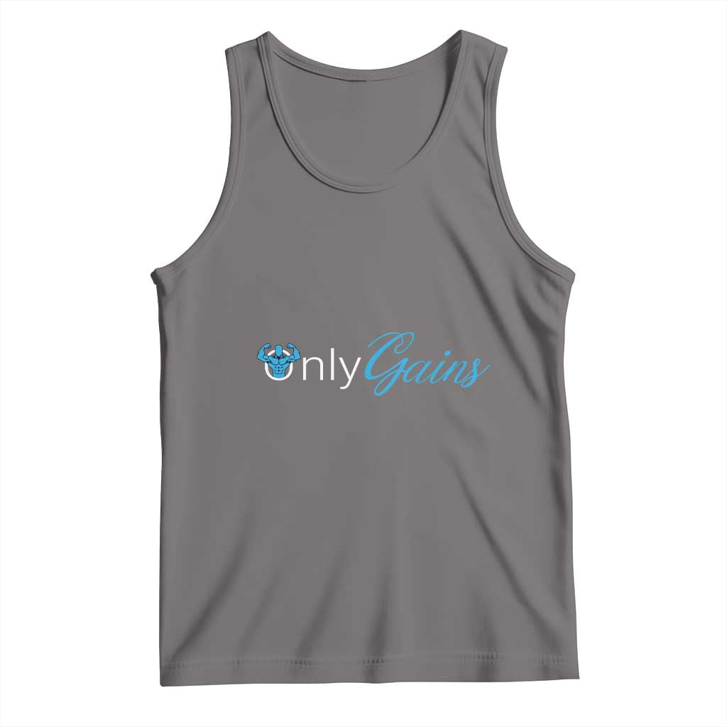 Funny Gymer Tank Top Only Gains Fitness