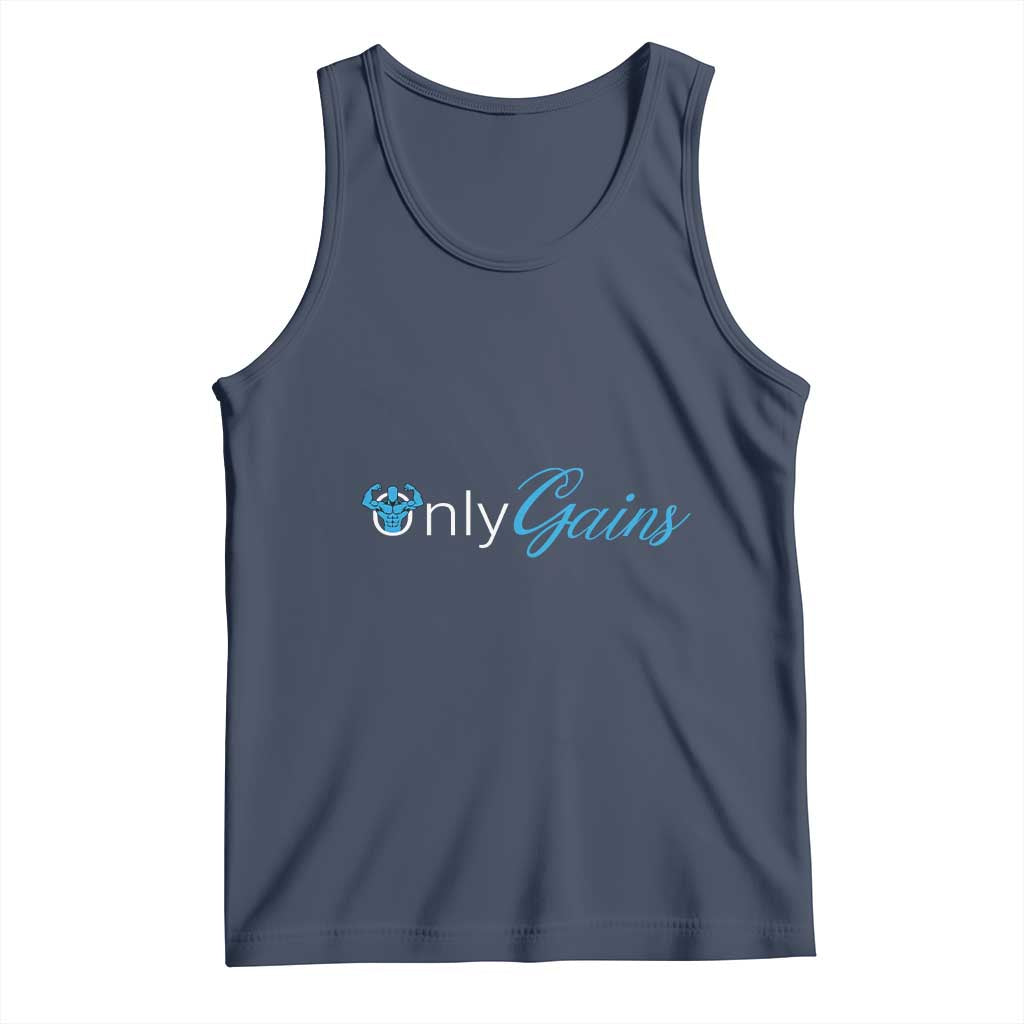 Funny Gymer Tank Top Only Gains Fitness