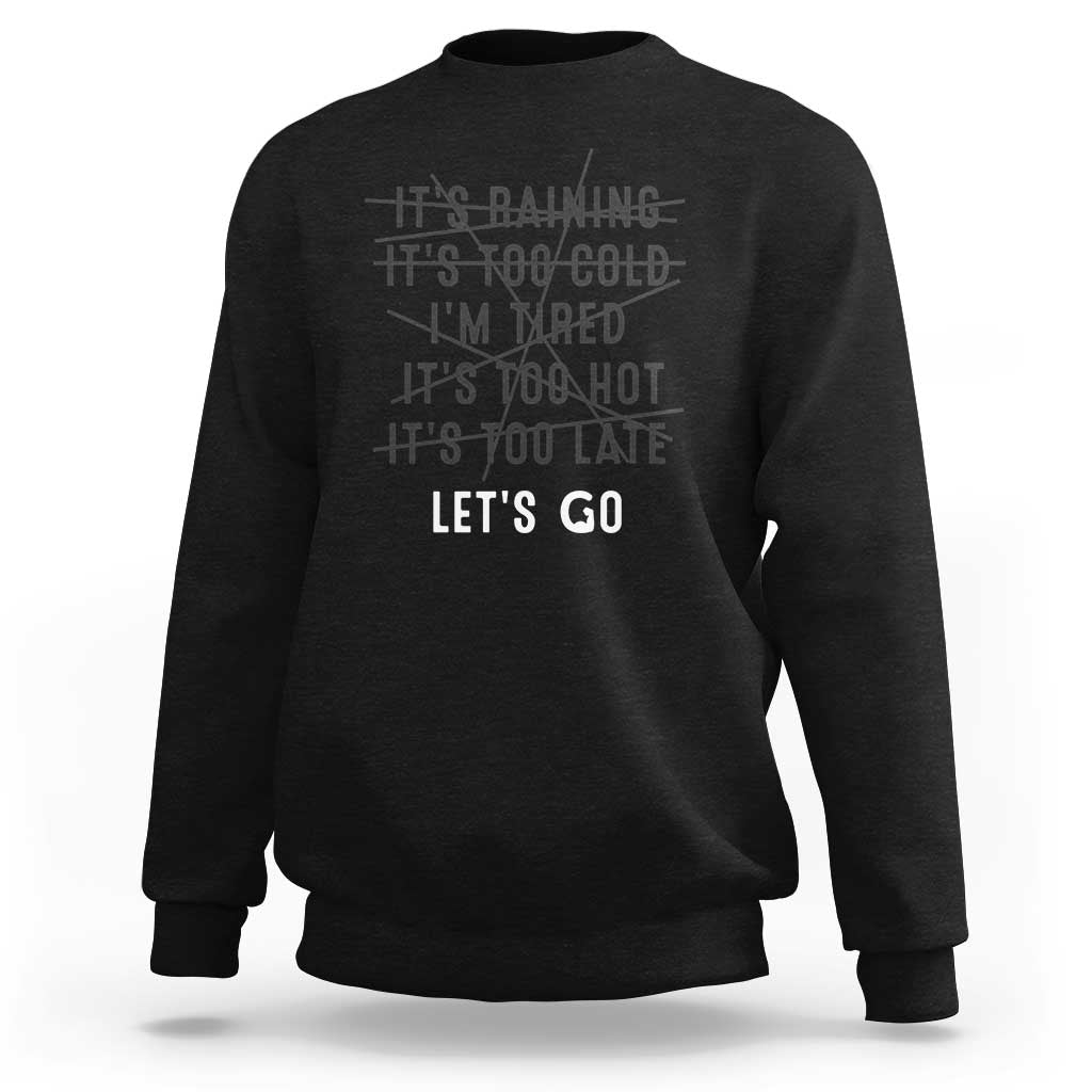 Gymer Sweatshirt Let's Go Gym No Reasons Fitness Motivation - Wonder Print Shop