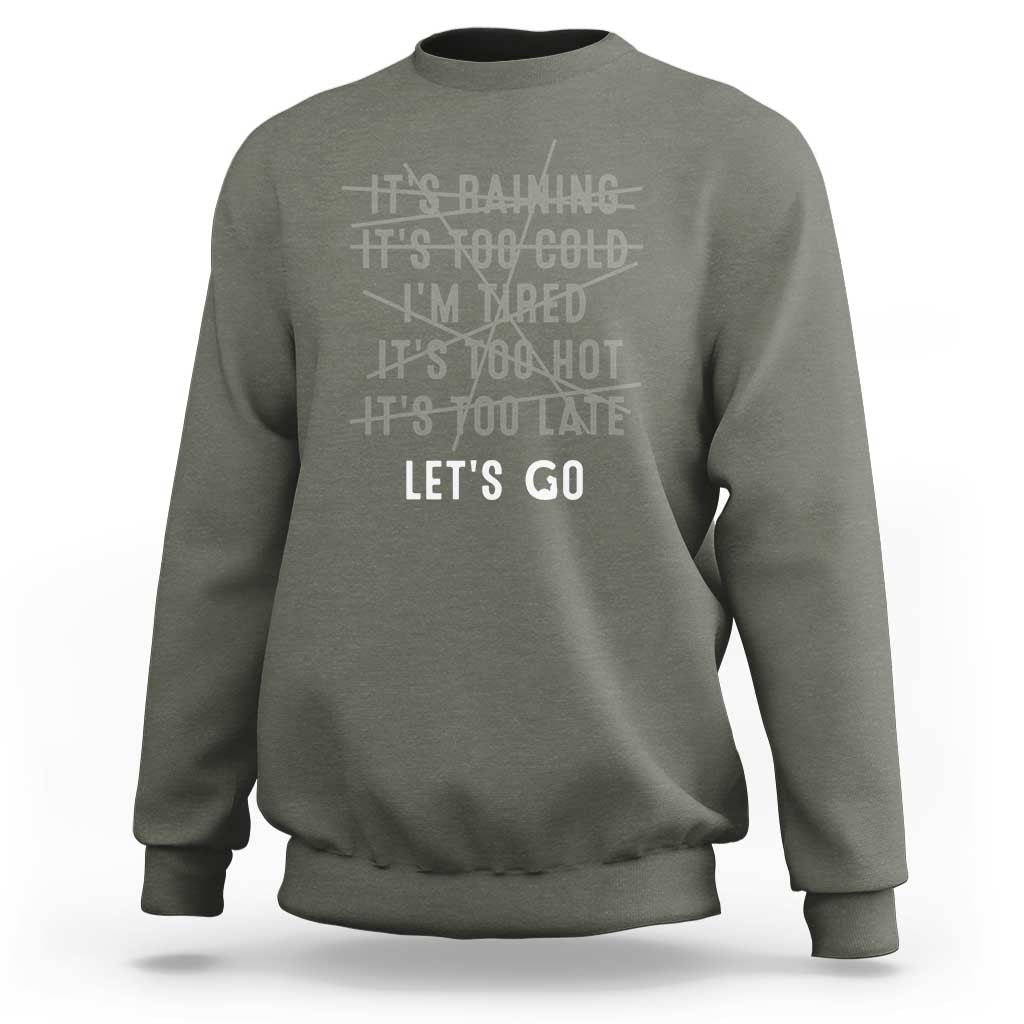 Gymer Sweatshirt Let's Go Gym No Reasons Fitness Motivation - Wonder Print Shop