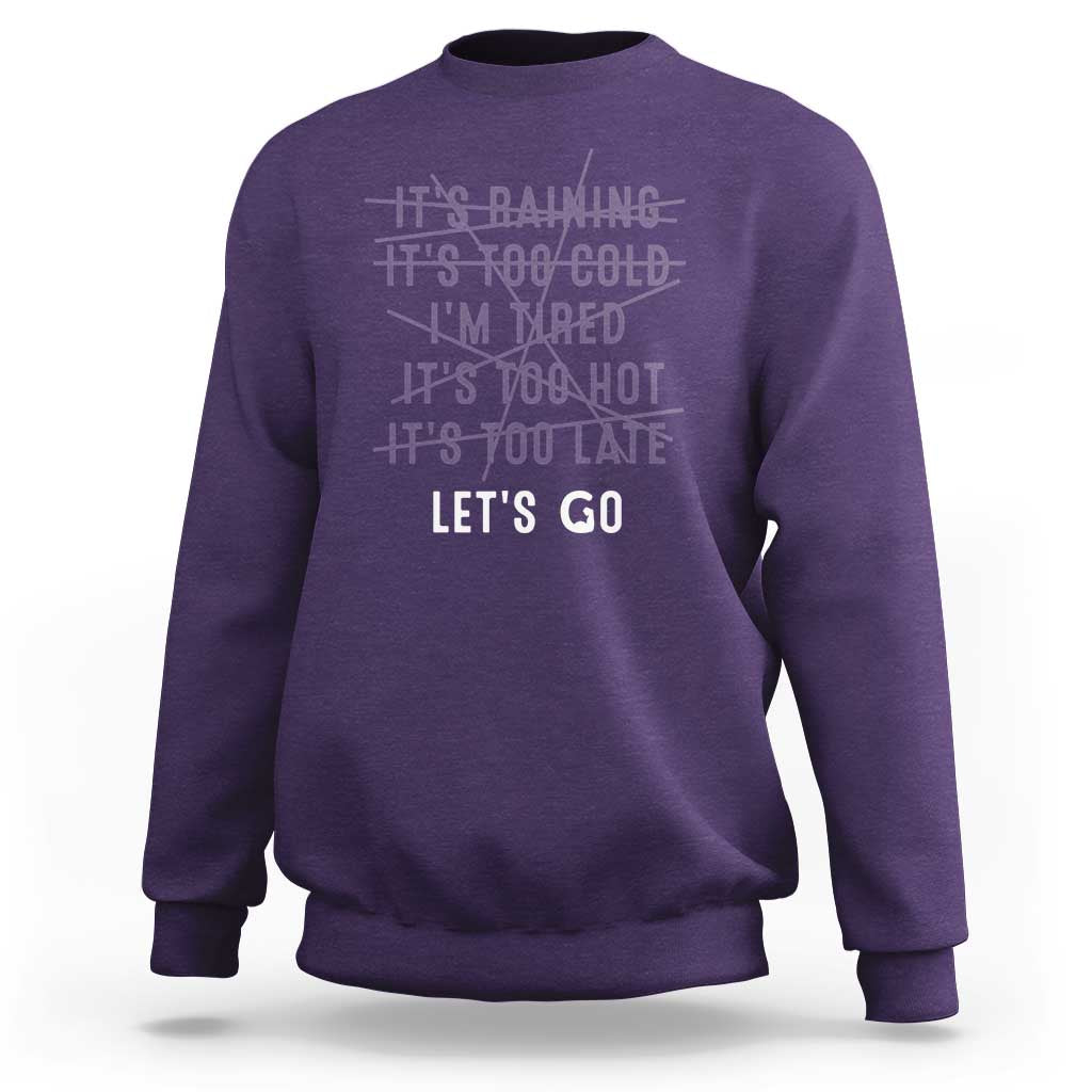 Gymer Sweatshirt Let's Go Gym No Reasons Fitness Motivation - Wonder Print Shop