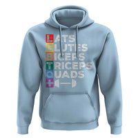 LGBTQ Gymer Hoodie Lats Glutes Biceps Triceps Quads
