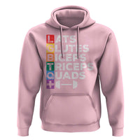 LGBTQ Gymer Hoodie Lats Glutes Biceps Triceps Quads