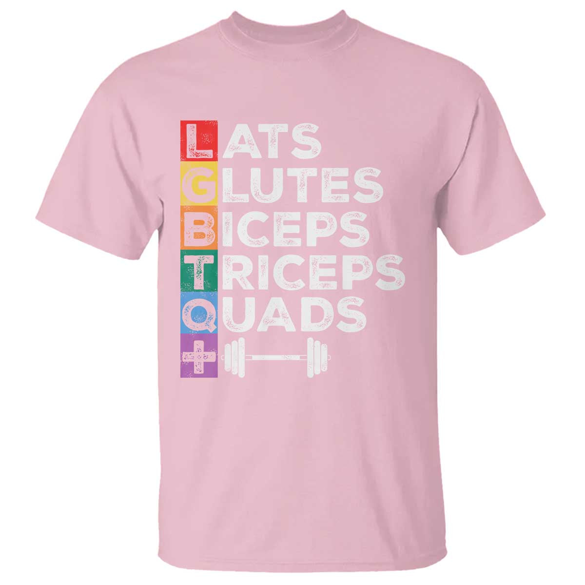 LGBTQ Gymer T Shirt Lats Glutes Biceps Triceps Quads - Wonder Print Shop