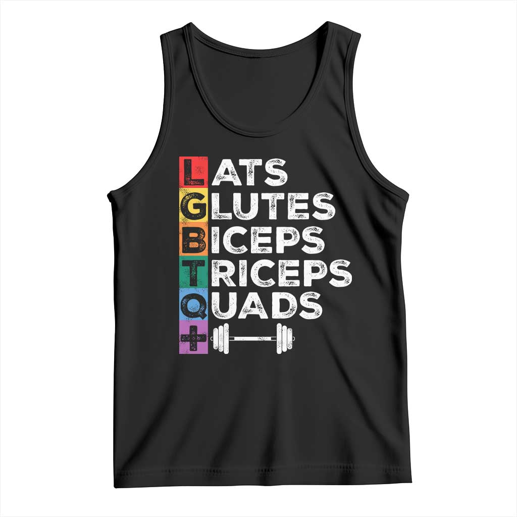 LGBTQ Gymer Tank Top Lats Glutes Biceps Triceps Quads
