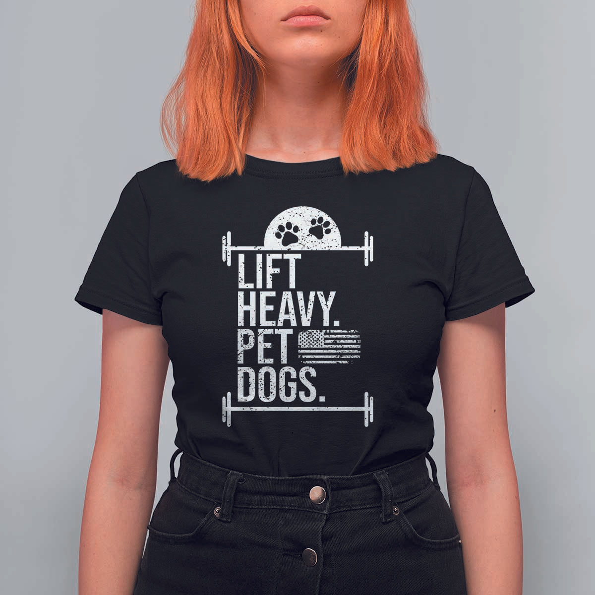 Gymer Dog Lover T Shirt For Women Lift Heavy Pet Dogs - Wonder Print Shop