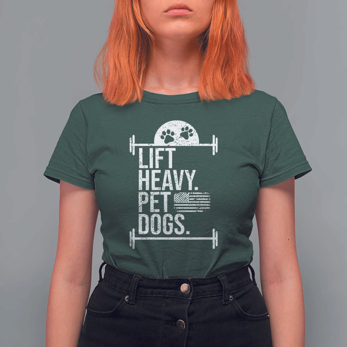 Gymer Dog Lover T Shirt For Women Lift Heavy Pet Dogs - Wonder Print Shop