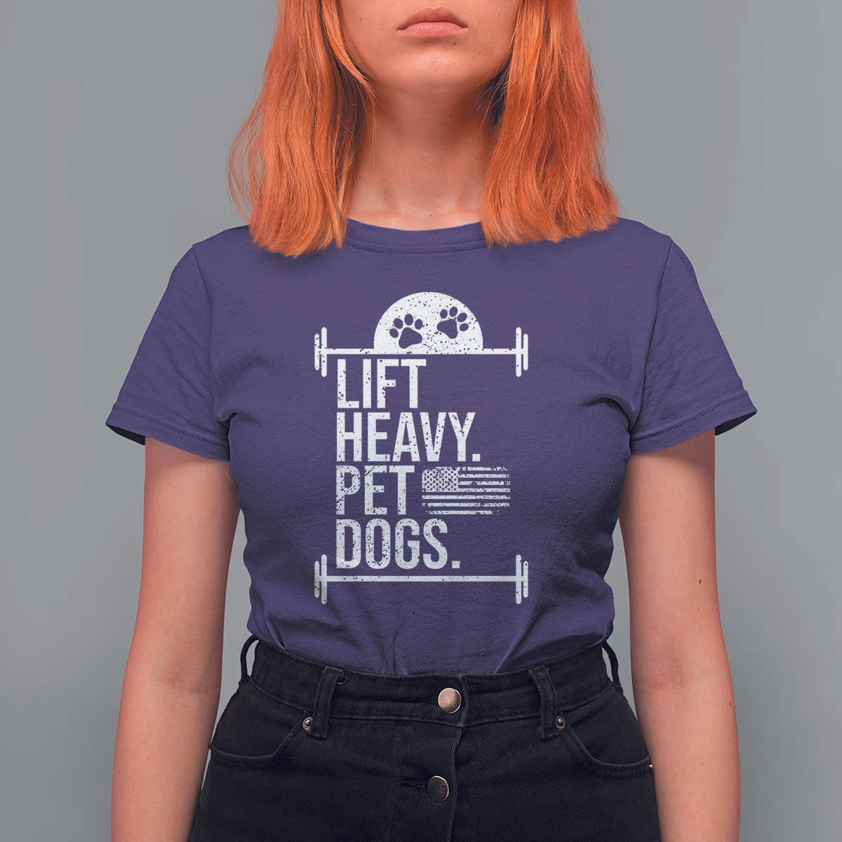 Gymer Dog Lover T Shirt For Women Lift Heavy Pet Dogs - Wonder Print Shop