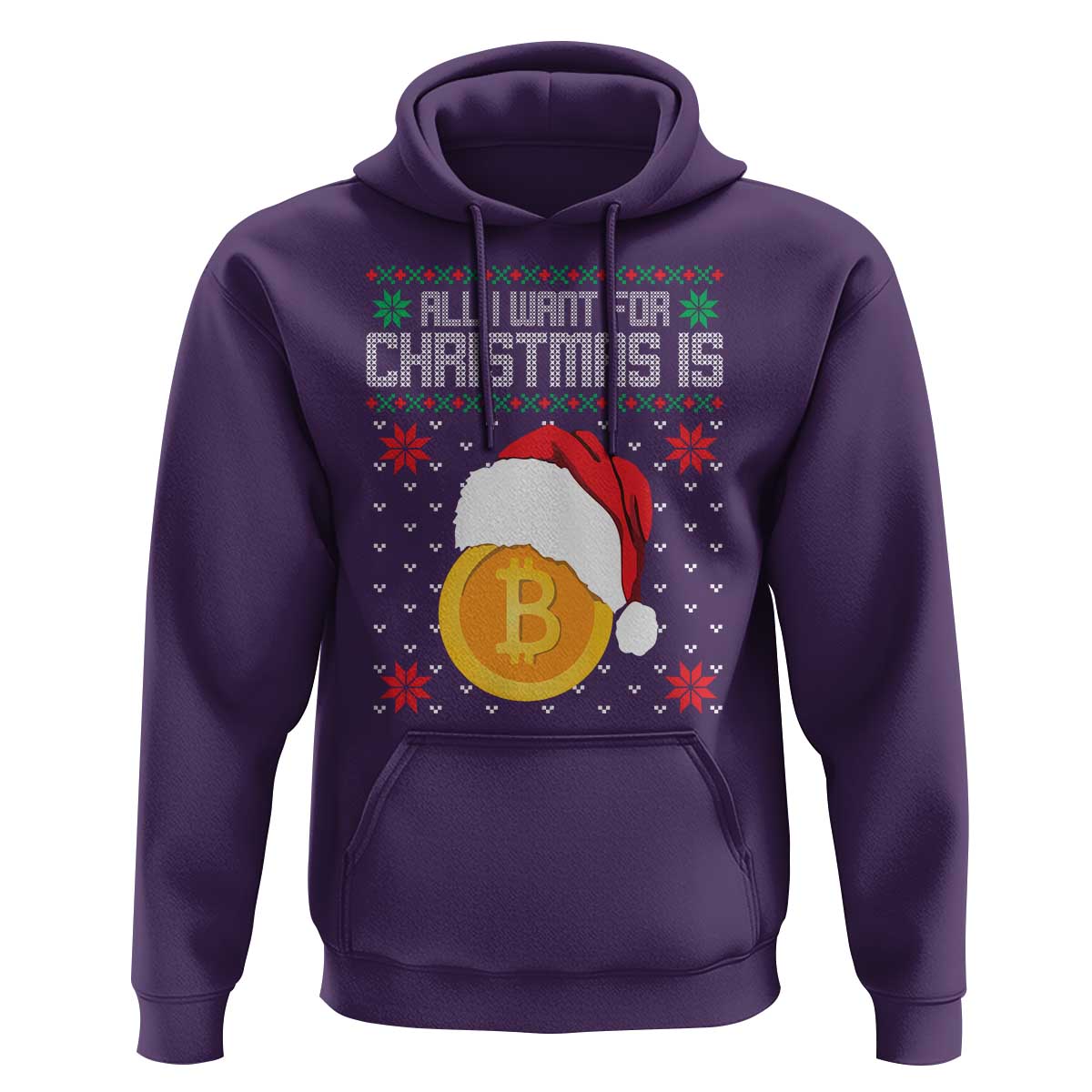 Funny All I Want For Christmas Is Bitcoin Hoodie