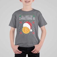 Funny All I Want For Christmas Is Bitcoin T Shirt For Kid - Wonder Print Shop