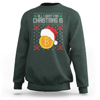 Funny All I Want For Christmas Is Bitcoin Sweatshirt - Wonder Print Shop