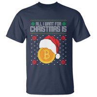 Funny All I Want For Christmas Is Bitcoin T Shirt - Wonder Print Shop