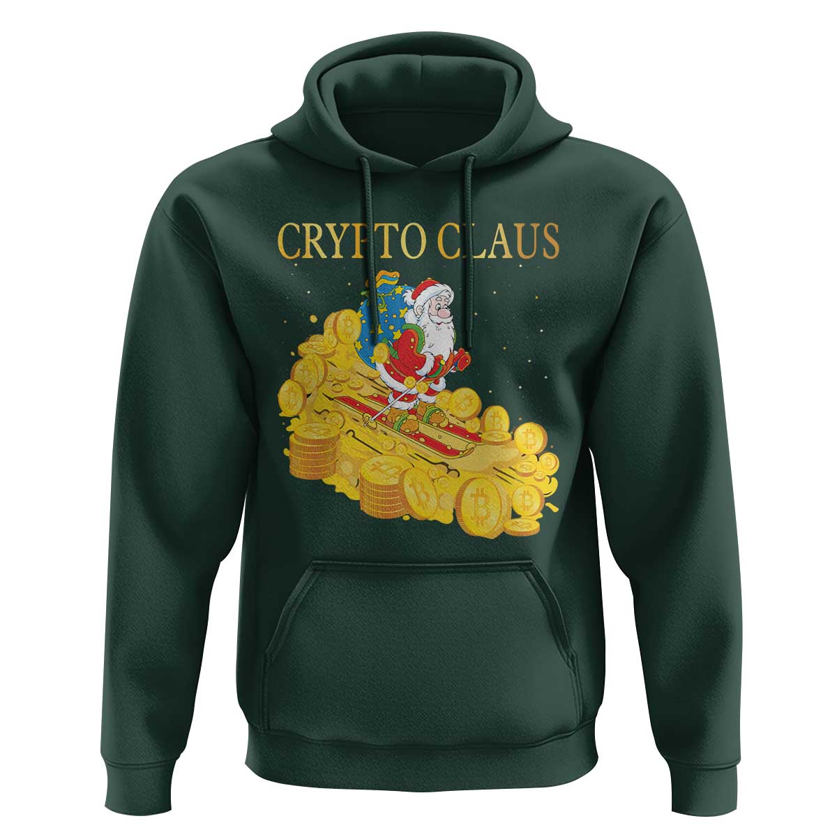 Funny Christmas Bitcoin Crypto Claus Hoodie