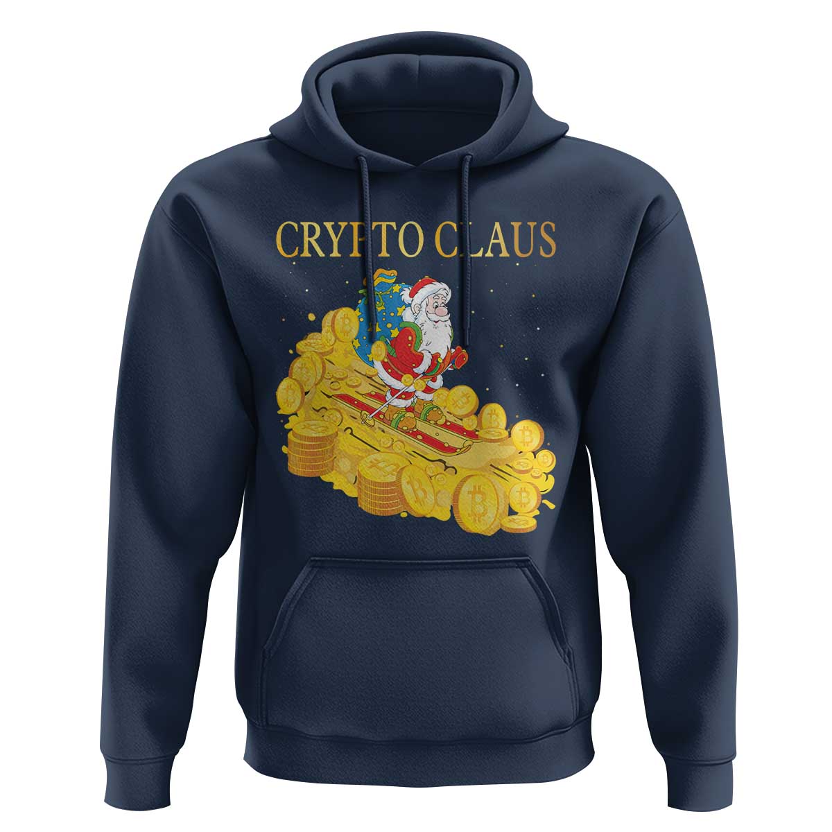 Funny Christmas Bitcoin Crypto Claus Hoodie