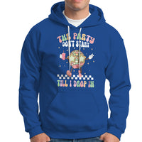 The Party Don't Start Till I Drop In Boujee Disco Ball Retro Groovy Hoodie - Wonder Print Shop