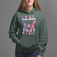 The Party Don't Start Till I Drop In Boujee Disco Ball Retro Groovy Hoodie - Wonder Print Shop