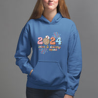Groovy 2024 Disco Ball and Delivery Squad New Years Eve Hoodie - Wonder Print Shop