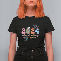 Groovy 2024 Disco Ball and Delivery Squad New Years Eve T Shirt For Women - Wonder Print Shop