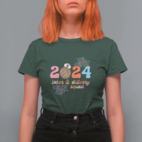 Groovy 2024 Disco Ball and Delivery Squad New Years Eve T Shirt For Women - Wonder Print Shop