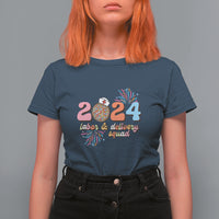 Groovy 2024 Disco Ball and Delivery Squad New Years Eve T Shirt For Women - Wonder Print Shop