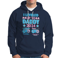 I Leveled Up To Daddy 2024 Funny Soon To Be Dad Hoodie - Wonder Print Shop