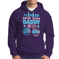I Leveled Up To Daddy 2024 Funny Soon To Be Dad Hoodie - Wonder Print Shop