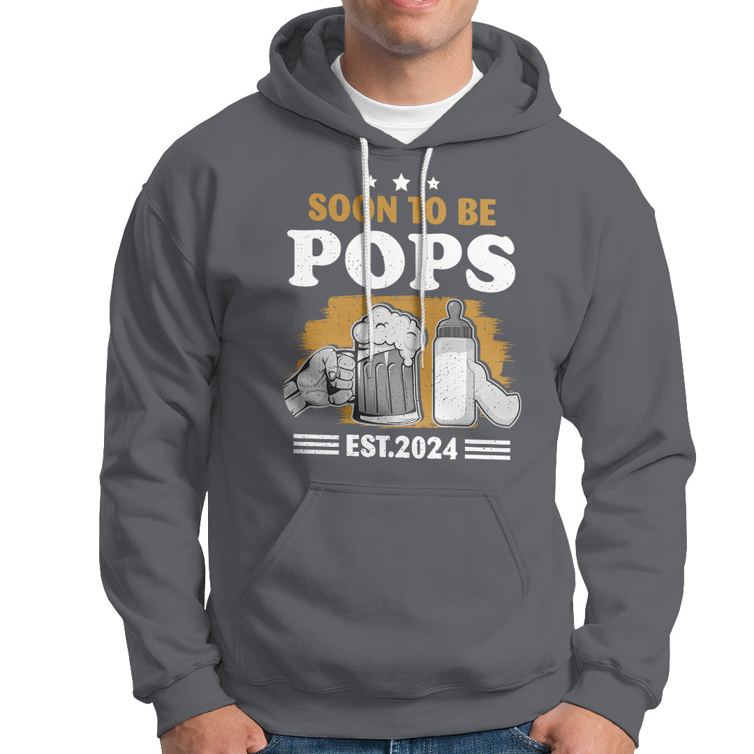 Soon to be Pops 2024 New Daddy Announcement Hoodie - Wonder Print Shop