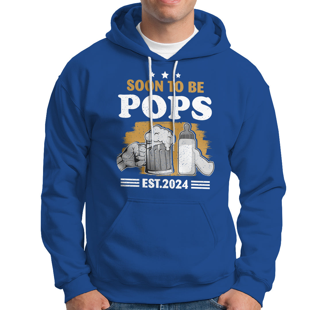 Soon to be Pops 2024 New Daddy Announcement Hoodie - Wonder Print Shop