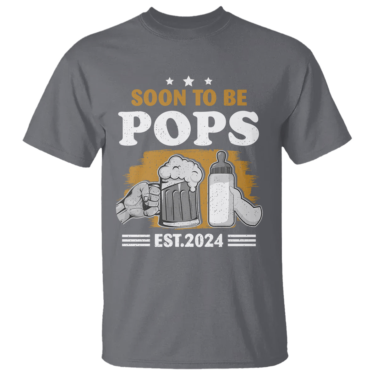 Soon to be Pops 2024 New Daddy Announcement T Shirt - Wonder Print Shop