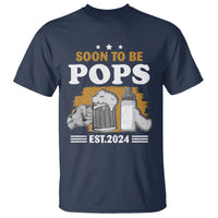 Soon to be Pops 2024 New Daddy Announcement T Shirt - Wonder Print Shop