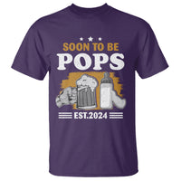 Soon to be Pops 2024 New Daddy Announcement T Shirt - Wonder Print Shop