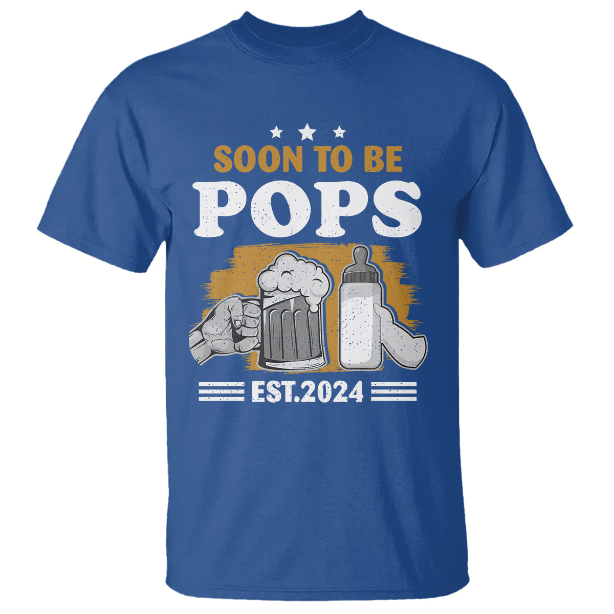 Soon to be Pops 2024 New Daddy Announcement T Shirt - Wonder Print Shop