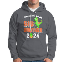 I'm Going To Be Big Brother 2024 Dinosaur Bro Baby Hoodie - Wonder Print Shop