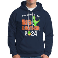 I'm Going To Be Big Brother 2024 Dinosaur Bro Baby Hoodie - Wonder Print Shop