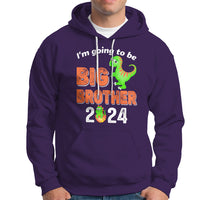 I'm Going To Be Big Brother 2024 Dinosaur Bro Baby Hoodie - Wonder Print Shop