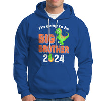 I'm Going To Be Big Brother 2024 Dinosaur Bro Baby Hoodie - Wonder Print Shop