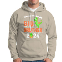 I'm Going To Be Big Brother 2024 Dinosaur Bro Baby Hoodie - Wonder Print Shop