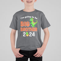 I'm Going To Be Big Brother 2024 Dinosaur Bro Baby T Shirt For Kid - Wonder Print Shop