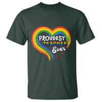 LGBT History Month T Shirt Proudest Teacher Ever Teaching Proud Rainbow - Wonder Print Shop