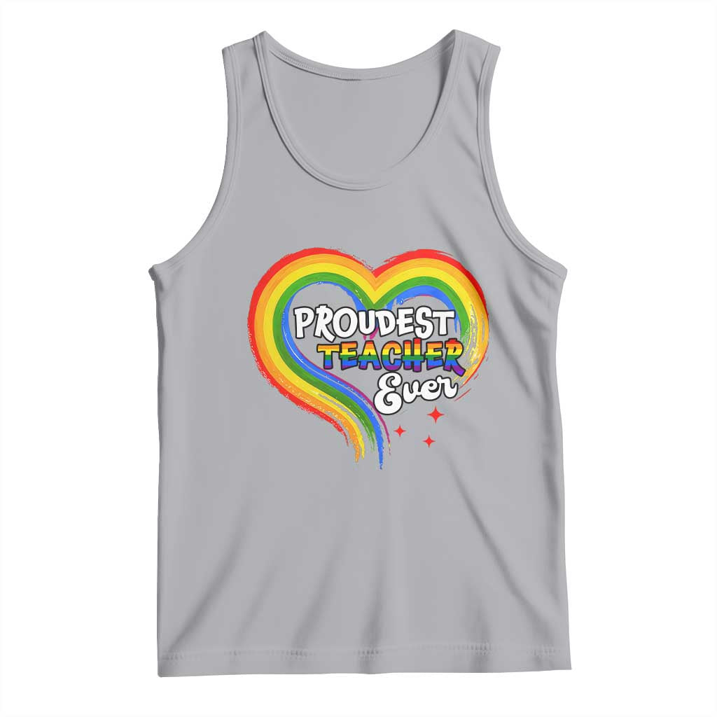 LGBT History Month Tank Top Proudest Teacher Ever Teaching Proud Rainbow