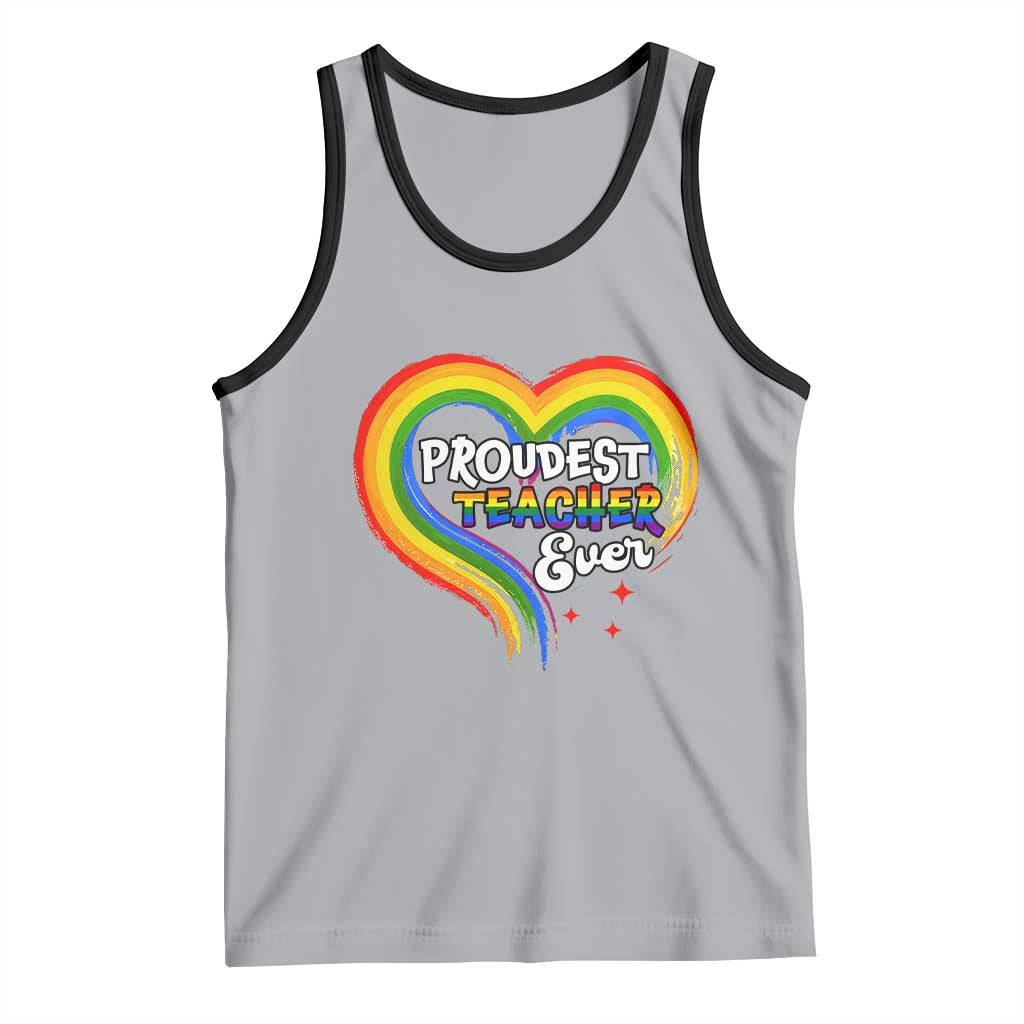 LGBT History Month Tank Top Proudest Teacher Ever Teaching Proud Rainbow