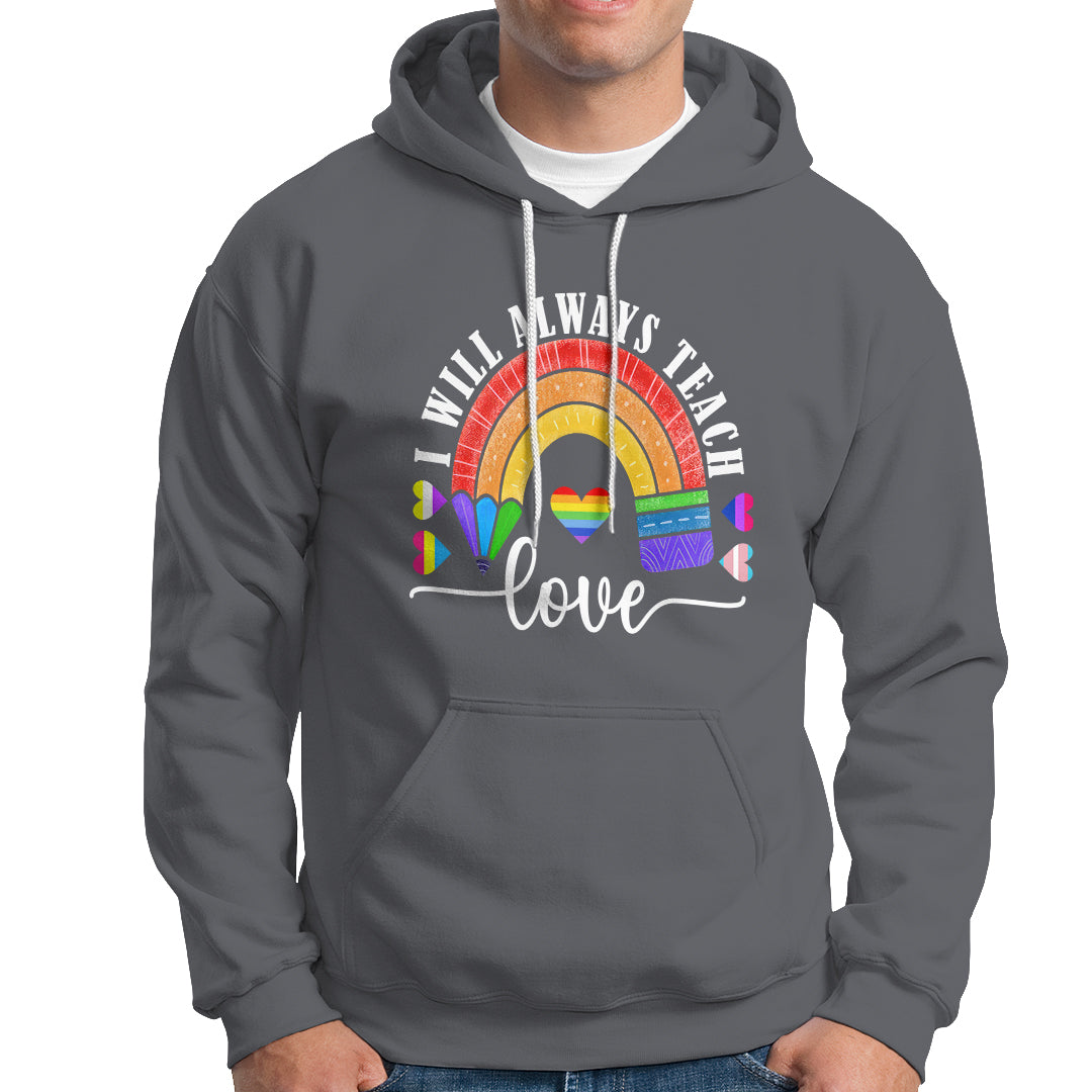 LGBT History Month Hoodie Proudest Teacher Ever Teaching Proud Rainbow - Wonder Print Shop