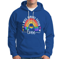 LGBT History Month Hoodie Proudest Teacher Ever Teaching Proud Rainbow - Wonder Print Shop