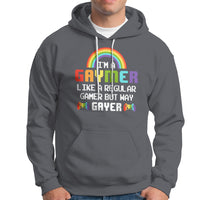 Gaymer Like A Regular Gamer But Way Gayer LGBT Rainbow Gaming Hoodie - Wonder Print Shop