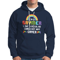 Gaymer Like A Regular Gamer But Way Gayer LGBT Rainbow Gaming Hoodie - Wonder Print Shop