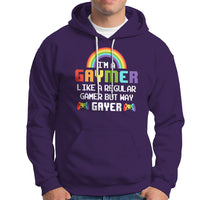 Gaymer Like A Regular Gamer But Way Gayer LGBT Rainbow Gaming Hoodie - Wonder Print Shop