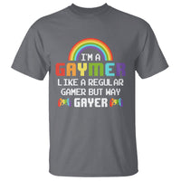 Gaymer Like A Regular Gamer But Way Gayer LGBT Rainbow Gaming T Shirt - Wonder Print Shop